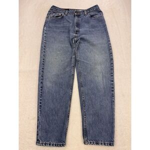 Levis 521 VTG Jeans Women 14 Petite‎ S Blue Tapered Leg Distressed Denim 96' USA